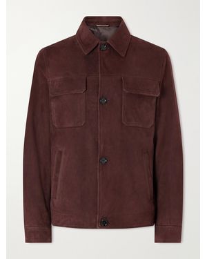 Lardini Suede Jacket - Brown