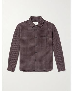 Kardo Luis Checked Cotton Shirt - Purple