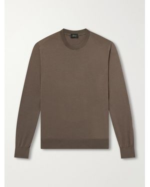Brioni Ribbed Wool Sweater - Brown