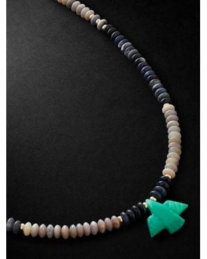 Jacquie Aiche Opal Heishi And Chrysoprase Beaded Necklace - Black