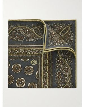 dunhill Printed Mulberry Silk-twill Pocket Square - Green