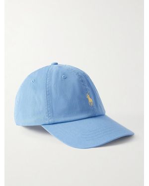 Polo Ralph Lauren Logo-Embroidered Cotton-Twill Baseball Cap - Blue