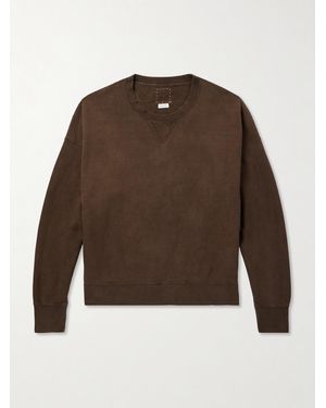 Visvim Amplus Cotton-jersey Sweatshirt - Brown