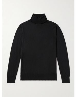 MR P. Slim-Fit Merino Wool Rollneck Jumper - Black