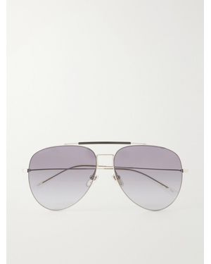 Gucci Aviator-Style Silver-Tone Sunglasses - Mettallic