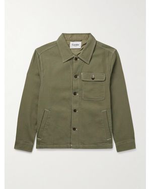 Corridor NYC Bedford Ribbed Cotton Overshirt - Green