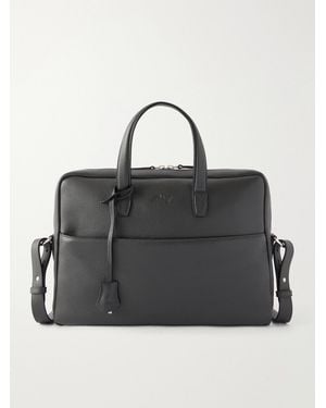 Brioni Full-Grain Leather Briefcase - Black
