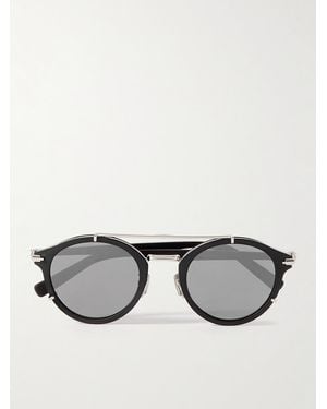Dior Diorblacksuit R7U Acetate And-Tone Round-Frame Sunglasses