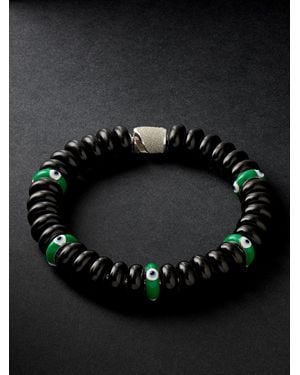 Lauren Rubinski And Enamel Beaded Bracelet - Black