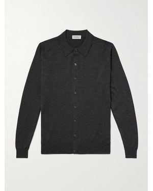 John Smedley Tibor Merino Wool Cardigan - Grey