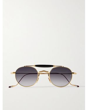 Jacques Marie Mage Dasan Round-Frame-Tone Beta Titanium And Acetate Sunglasses - Metallic