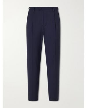 Barena Straight-Leg Pleated Virgin Wool Suit Trousers - Blue