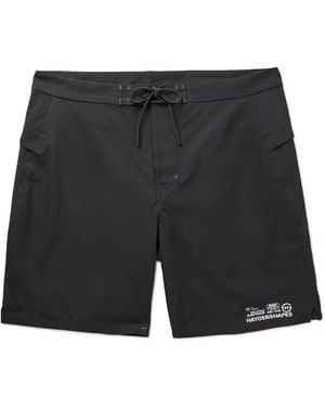 Haydenshapes Full Rotation Straight-Leg Long-Length Printed Swim Shorts - Black