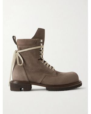Rick Owens Army Gabe Full-Grain Nubuck Boots - Brown