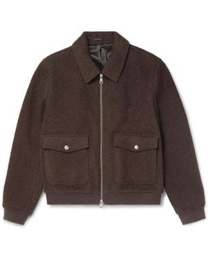 MR P. Wool-Blend Bouclé Blouson Jacket - Brown