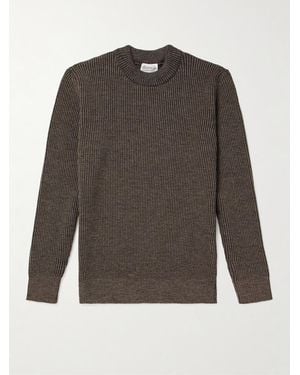 S.N.S. Herning Fender Iii Slim-Fit Ribbed Virgin Wool Jumper - Grey