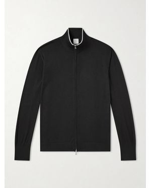 Eleventy Wool Zip-up Cardigan - Black