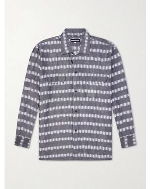 Monitaly Milano Printed Cotton Shirt - Grey
