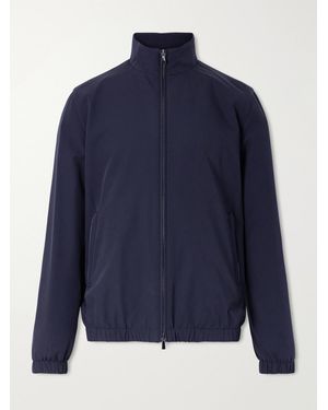 Thom Sweeney Shell Bomber Jacket - Blue