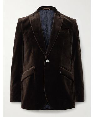 Favourbrook Newport Cotton-Velvet Tuxedo Jacket - Black