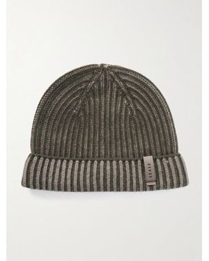 Sease Dinghy wendbare Beanie aus Kaschmir in Rippstrick - Grün
