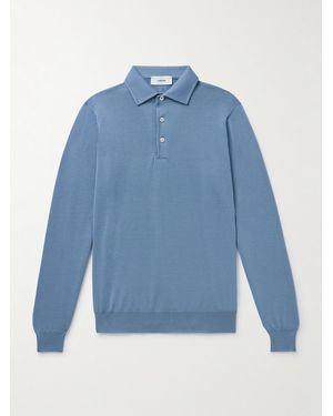 Lardini Virgin Wool Polo Shirt - Blue