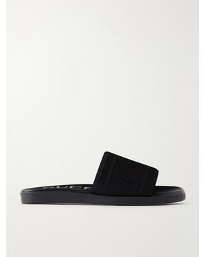 Gucci Logo-Jacquard Woven Slides - White