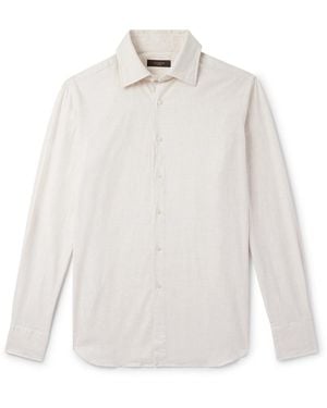 Incotex Glanshirt Slim-fit Cotton-twill Shirt - White