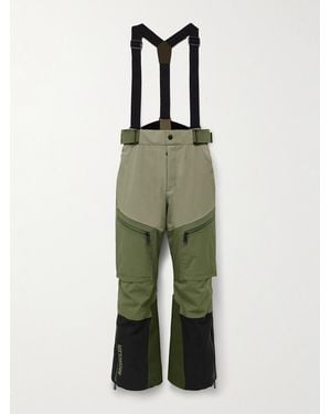 Moncler Colour-Blocked Ski Salopettes - Green