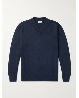 Sunspel Pullover aus Wolle - Blau