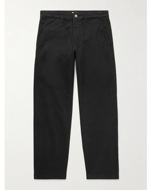 NN07 Aden 1923 Straight-leg Organic Cotton-blend Twill Pants - Black