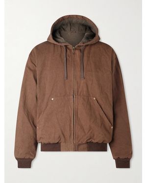 Kaptain Sunshine Cotton And Hemp-Blend Canvas Hooded Jacket - Brown