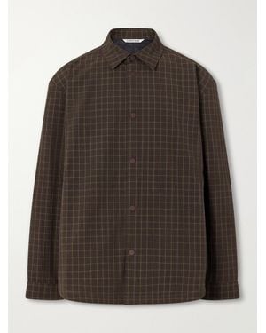 A Kind Of Guise Olkay Padded Checked Cotton-Twill Overshirt - Brown