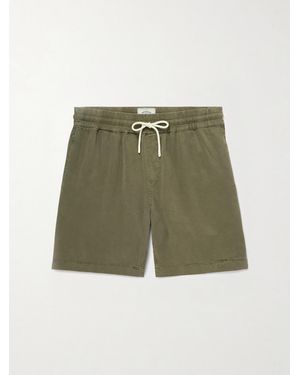 Portuguese Flannel Dogtown Straight-Leg Tencel Lyocell Drawstring Shorts - Green