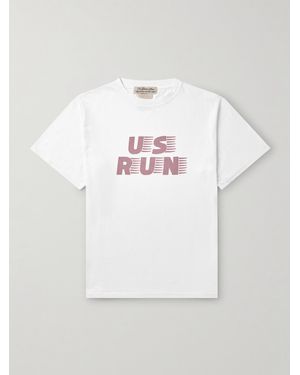 Remi Relief US Run T-Shirt aus Baumwoll-Jersey mit Print - Weiß