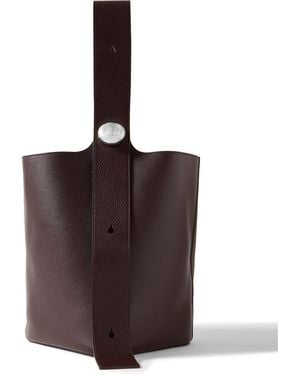 Loewe Large Pebble Leather Bucket Bag - Red