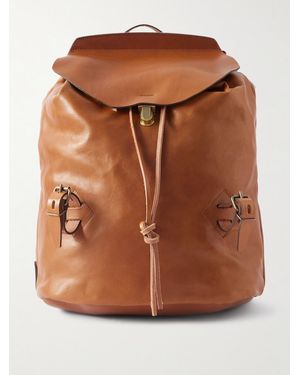 Bleu De Chauffe Zibeline Leather Backpack - Brown