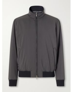 Thom Sweeney Nylon Bomber Jacket - Gray