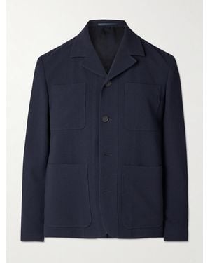 MR P. Wool-Crepe Chore Jacket - Blue