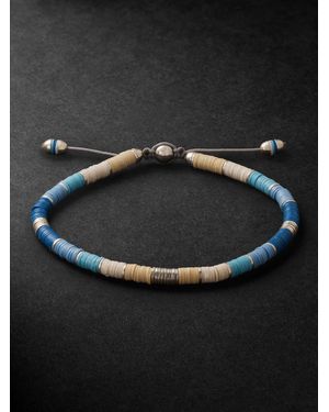 MAOR Rizon Sterling, Vinyl And Cord Bracelet - Black