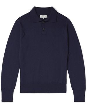 Studio Nicholson Merino Wool Polo Shirt - Blue