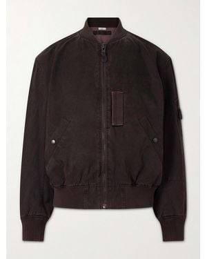 A.PRESSE B-15C Cotton And Silk-Blend Bomber Jacket - Black