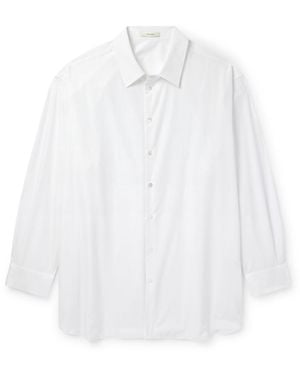 The Row Lukre Oversized Cotton-Poplin Shirt - White