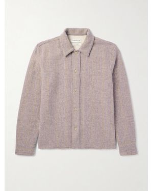 A Kind Of Guise Cullu Striped Wool Overshirt - Pink