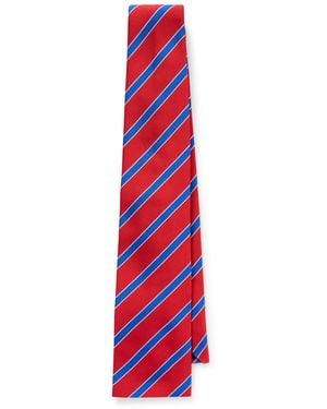 Celine 8.5Cm Striped Silk-Twill Tie - Red