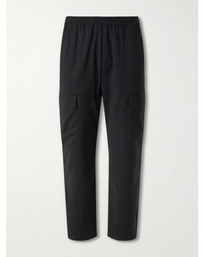 Barena Straight-leg Virgin Wool-gabardine Cargo Trousers - Black