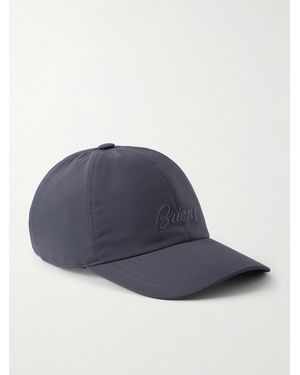 Brioni Logo-Embroidered Shell Baseball Cap - Blue
