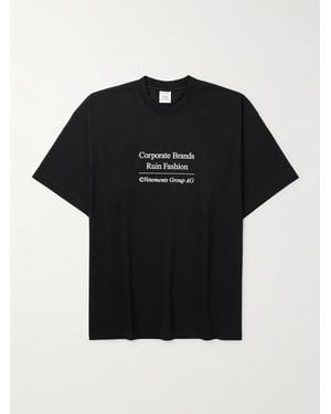 【VETEMENTS】500 Million Dollars オーバーサイズ Tシャツ Black '500 Million Dollars' Oversized T-shirt by VETEMENTS