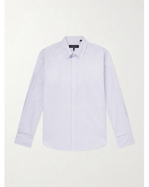 Rag & Bone Button-Down Collar Cotton-Poplin Shirt - White