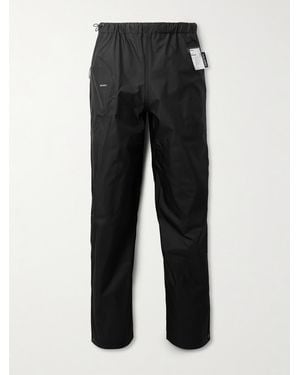 Satisfy Straight-Leg Pertex 3L Rain Logo-Appliquéd Recycled-Ripstop Trousers - Black